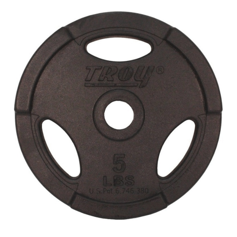 GR-R TROY Quiet Iron Interlocking Black Rubber 1 Grip Plate 5 lb