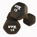 GTD5 VTX Neoprene Textured Hex Dumbbell 15 lb Pair