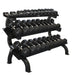 GTDR-3 VTX by Troy  Horizontal 3-Tier Shelf Rack with Dumbbells