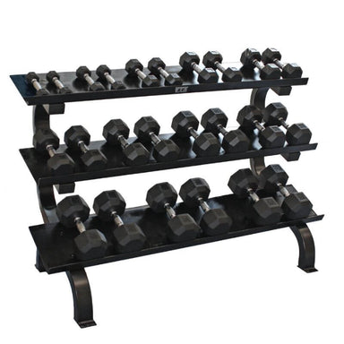 GTDR-3 VTX by Troy  Horizontal 3-Tier Shelf Rack with Dumbbells