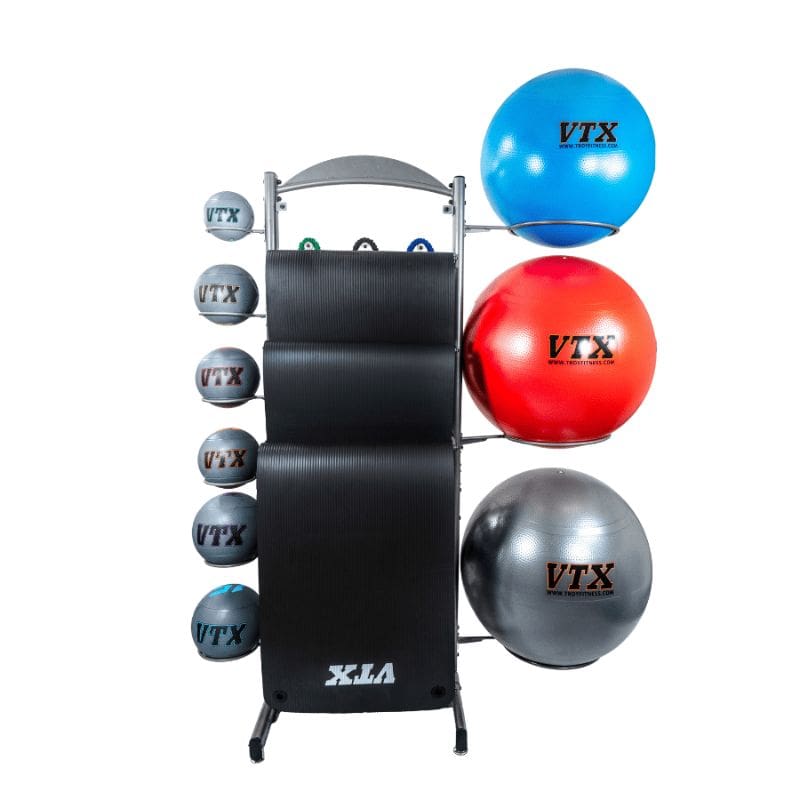 GVLAR-76PAC VTX Light Accessories Rack Large with Mats Medicine Balls and Stability Balls