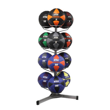 GWBR  Troy Vertical 4 Tier, Rotating Fitness Ball Rack with VTX Wall Ball