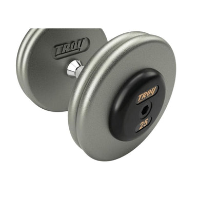 HFDC-R Troy Pro-Style Gray Contoured Handle Dumbbell 25lb