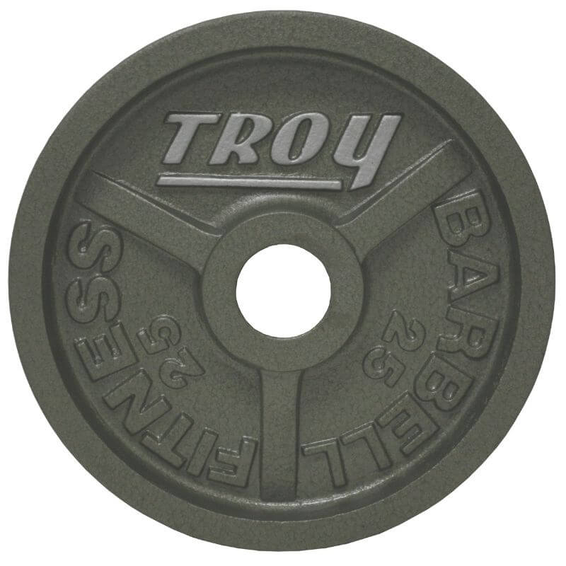 HO  TROY Wide Flange Premium Grade Machined Olympic Plate Gray 25 lb