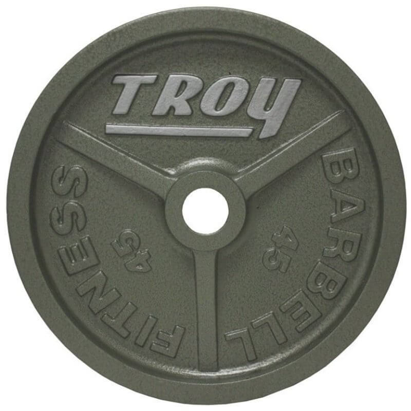 HO  TROY Wide Flange Premium Grade Machined Olympic Plate Gray 45 lb