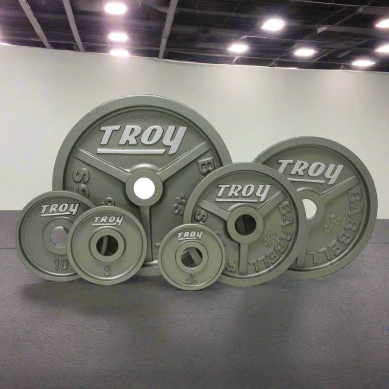 HO  TROY Wide Flange Premium Grade Machined Olympic Plate Gray Set