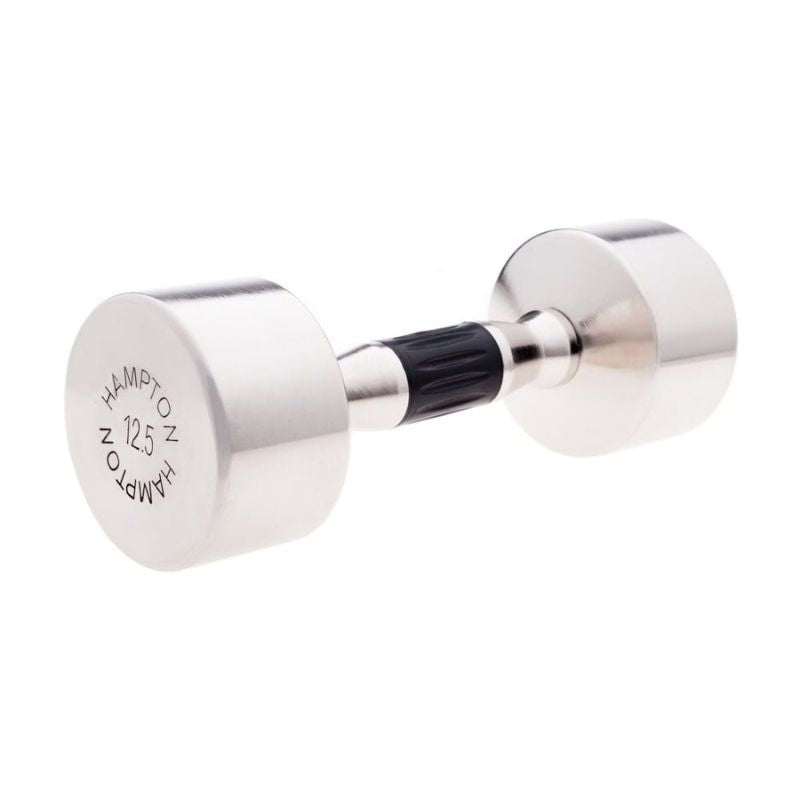 Hampton Chrome Beauty-Grip Dumbbells 12.5 lbs on a white background