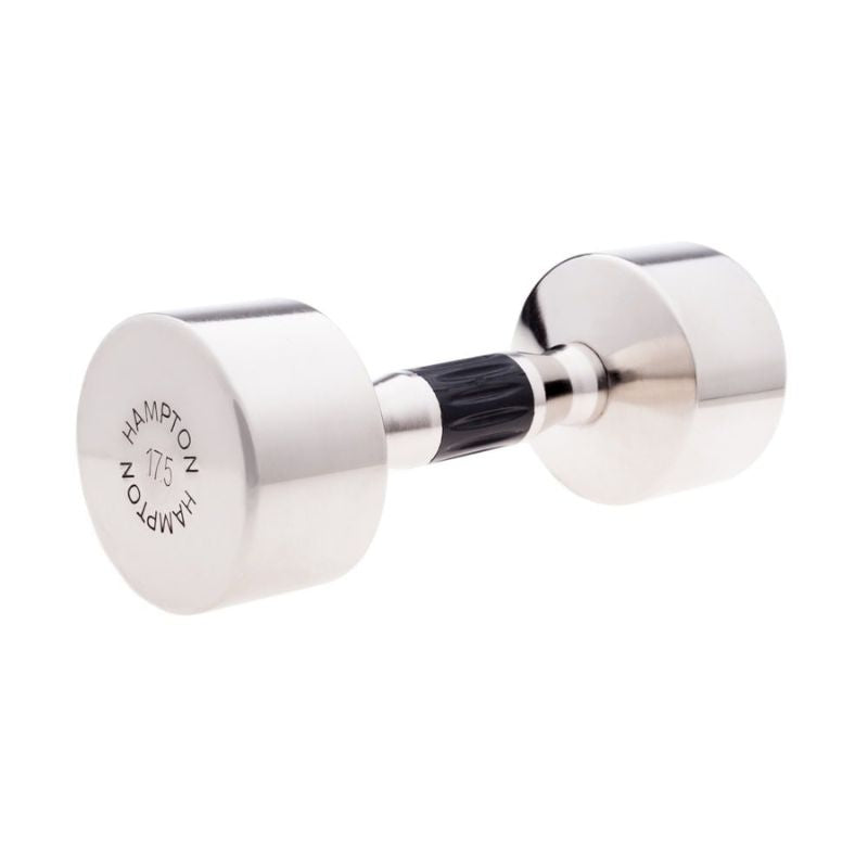 Hampton Chrome Beauty-Grip Dumbbells 17.5 lbs on a white background