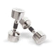 Hampton Chrome Beauty-Grip Dumbbells 20 lbs Pair on a white backgroundd