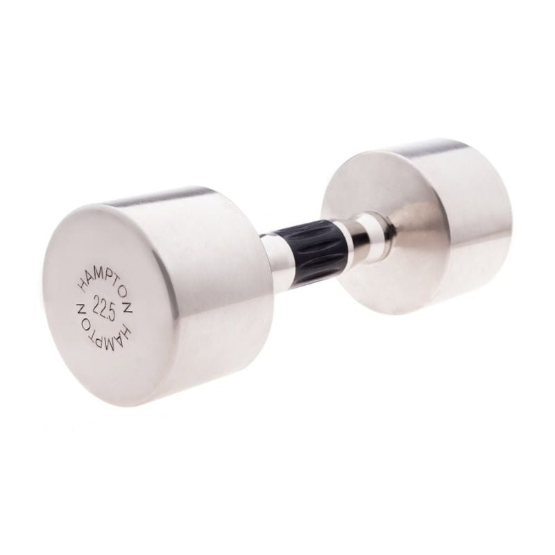 Hampton Chrome Beauty-Grip Dumbbells 22.5 lbs on a white background