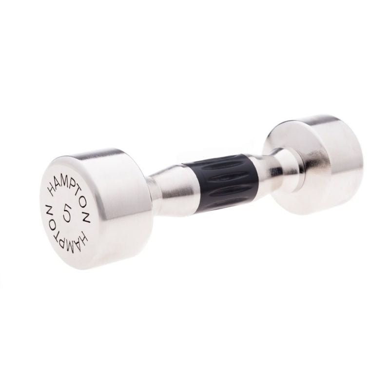 Hampton Chrome Beauty-Grip Dumbbells 5 lbs on a white background