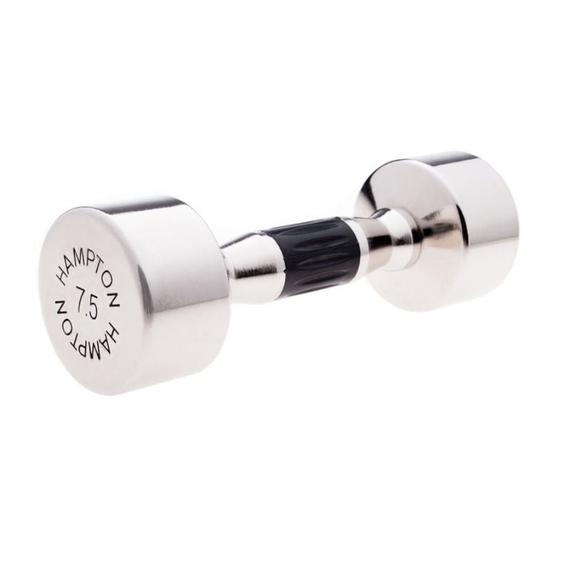 Hampton Chrome Beauty-Grip Dumbbells 7.5 lbs on a white background