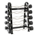 Hampton Fitness Fixed Curl Dura-Barbell Set with Rack 20-110 lbs