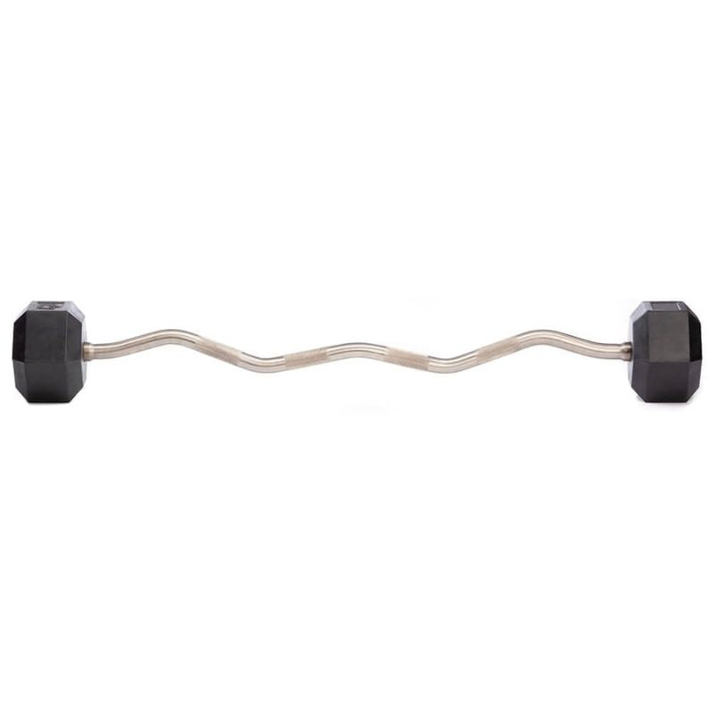 Hampton Fitness Fixed Curl Dura-Barbell on a white background