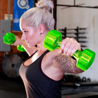 Hampton Fitness JELLY-BELL Urethane Aerobic Dumbbells used in lateral raise