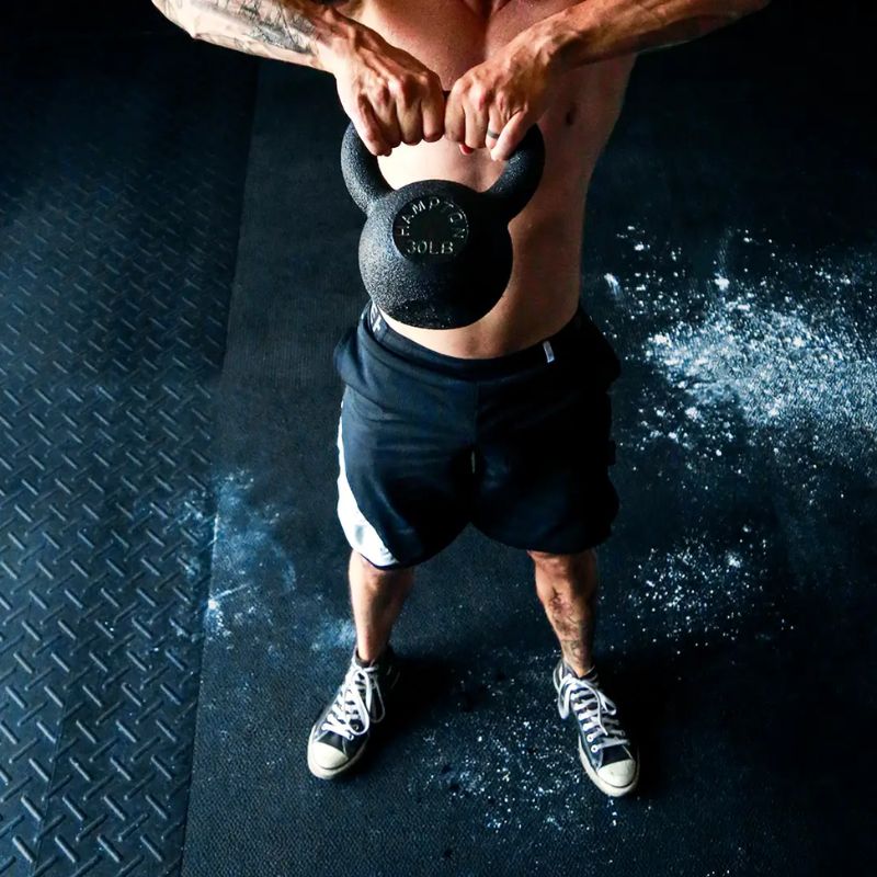 Hampton Fitness Traditional “Old School” Kettlebell Packs 30lb used in workout