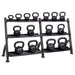 Hampton Fitness Traditional “Old School” Kettlebell Packs 5-100lb With 3 Tier Rack