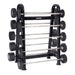 Hampton Fitness Urethane Straight Barbell Set with Rack - 25-115lbs in 10 lb increment