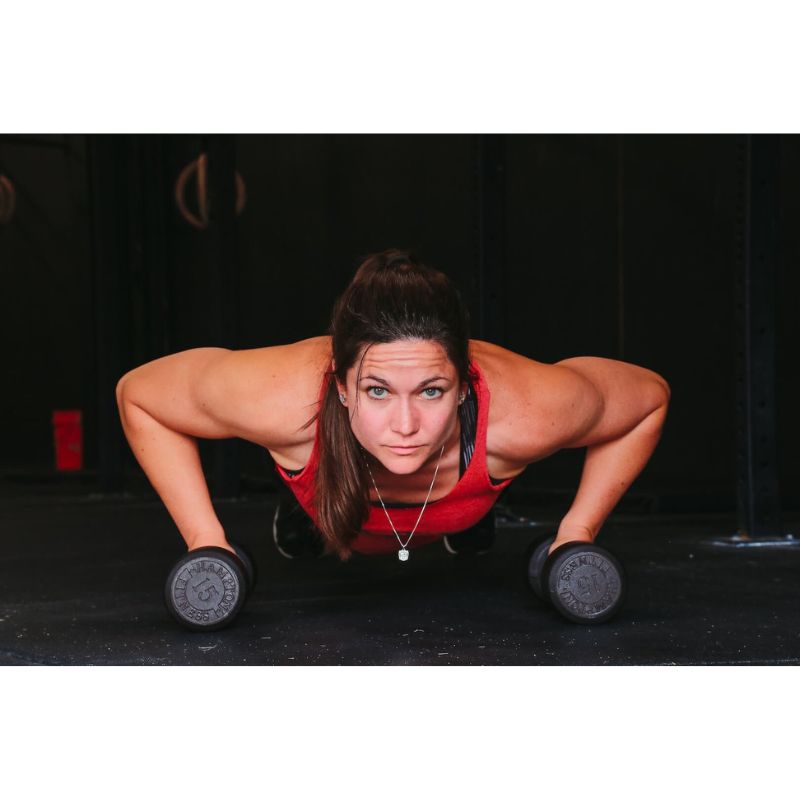 Hampton Fitness DPU DURA-PRO Urethane Round Dumbbell Push ups