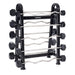 Hampton Fitness Dura-Bar Curl & Straight Barbell Set with Rack - 20-65lb
