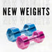 Hampton Fitness JELLY-BELL Urethane Aerobic Dumbbells _ 8 Pair Pack - 20 lb and 25 lb