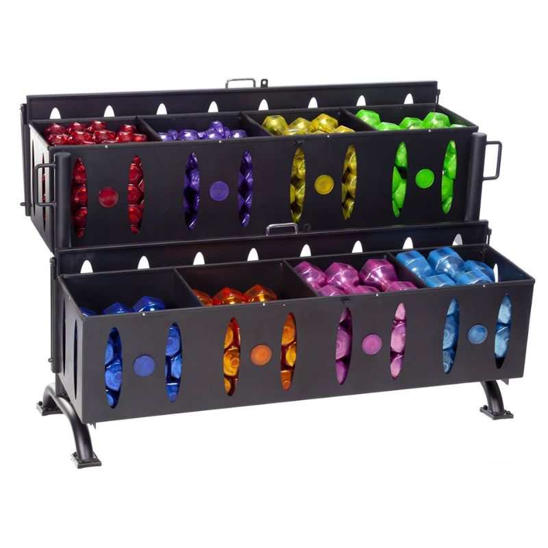 Hampton Fitness JELLY-BELL Urethane Aerobic Dumbbells _ Club Pack Eight Front View