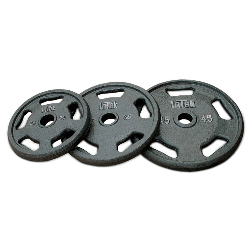 Intek Strength Steel Olympic Plates 25 lb, 35 lb, and 45 lb olympic plates