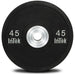 Intek Armor Series Urethane Bumper Plates 45 LBS Single Plate in Color Black