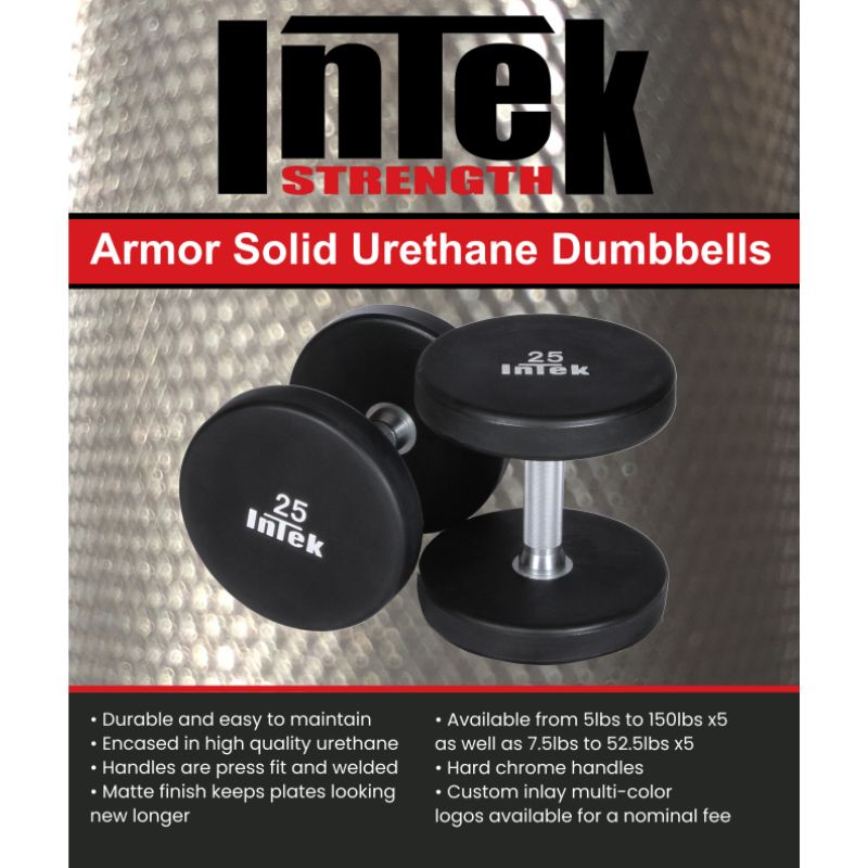 Intek Strength Armor Series Solid Urethane Dumbbell Sets Product Data Sheet