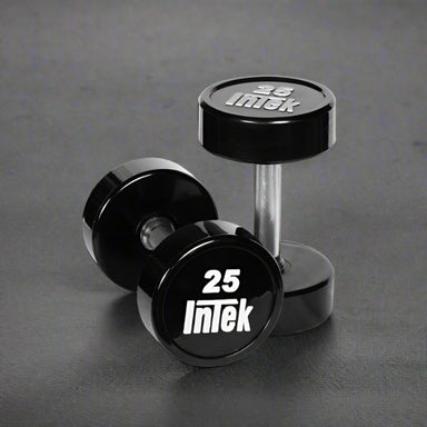 Intek Strength Bravo Series Solid Urethane Dumbbell Set | DBSUBSET105-125 25lbs Pair