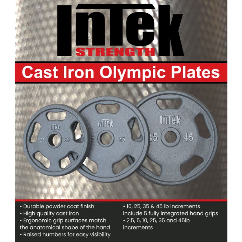 Intek Strength Cast Steel Olympic Plates