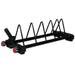 Intek Strength Horizontal Bumper Storage Rack Side View Single Product No Plates in Black Color