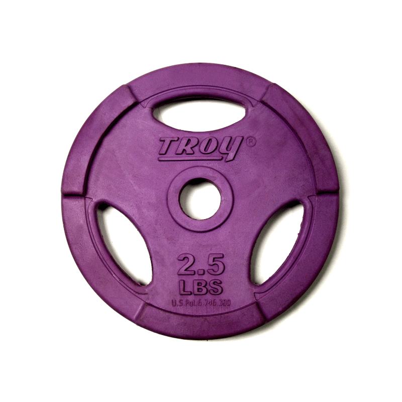 TROY Quiet Iron Interlocking Color Rubber 1" Grip Plate | GR-RC  2.5lb