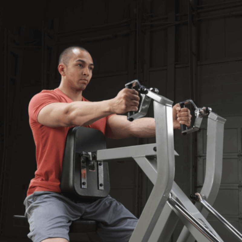 LVSR  Body Solid Pro Clubline Leverage Seated Row Sample Exercise