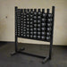 MDR-DNPAC VTX Locking Rack with 43  Pairs of Neoprene Coated Dumbbells