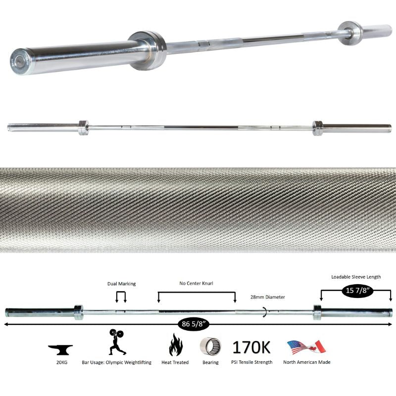 Men’s North American Chrome Olympic Training Weight Bar