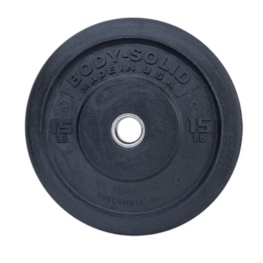 OBPH  Body Solid Black Bumper Plates 15 lb