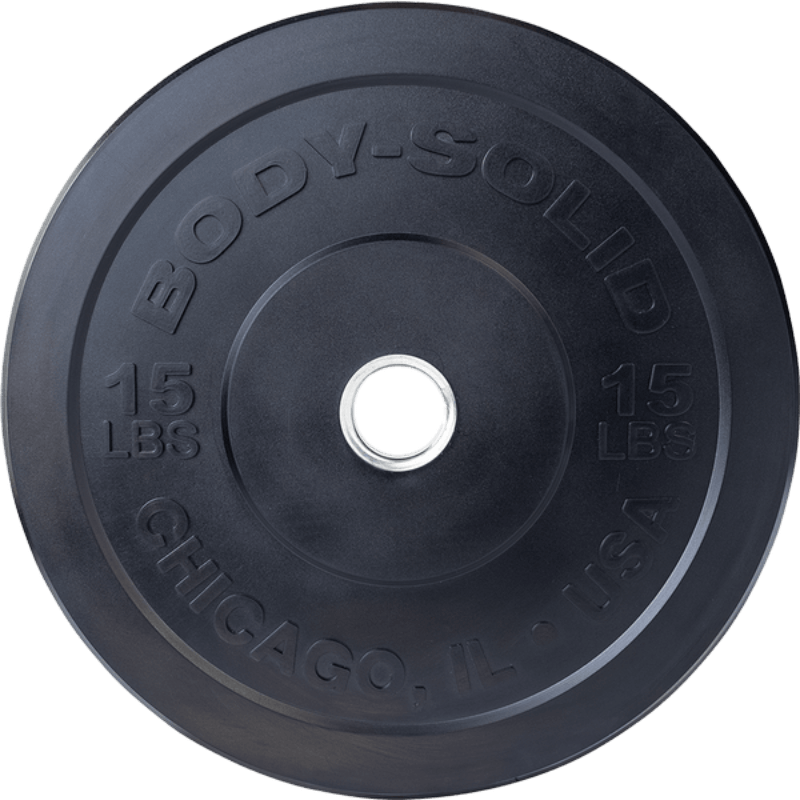 OBPX  Body Solid Black Chicago Extreme Bumper Plates 15 lb