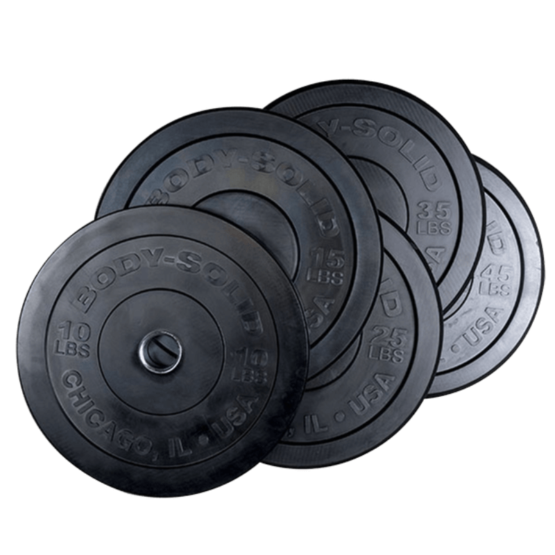 Body Solid OBPX Black Chicago Extreme Bumper Plates