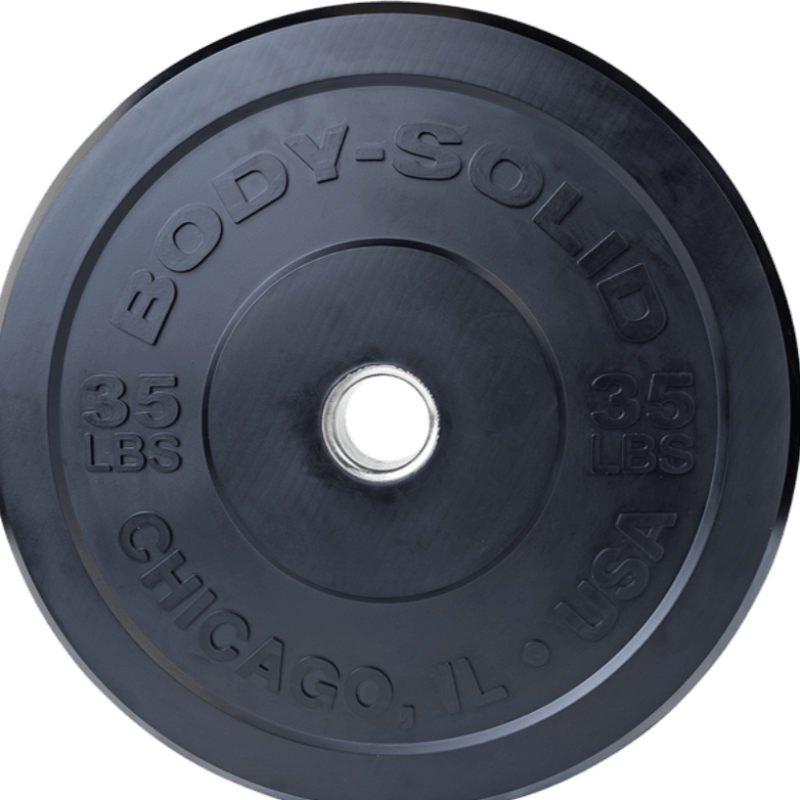 OBPX  Body Solid Black Chicago Extreme Bumper Plates 35 lb