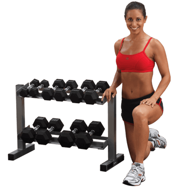 PDR282X  Body Solid Powerline Dumbbell Rack with Dumbbell