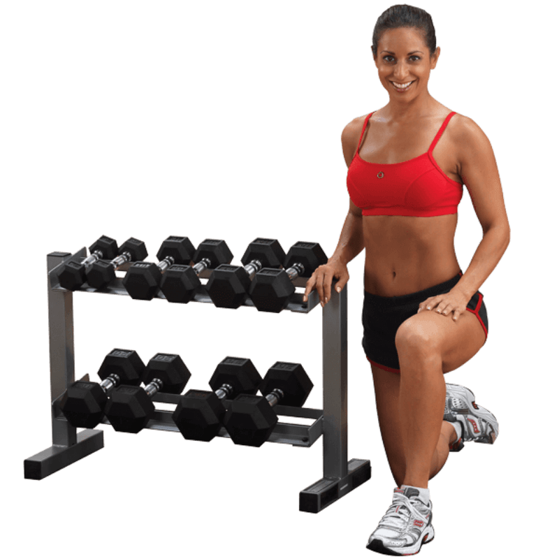 PDR282X  Body Solid Powerline Dumbbell Rack with Dumbbell