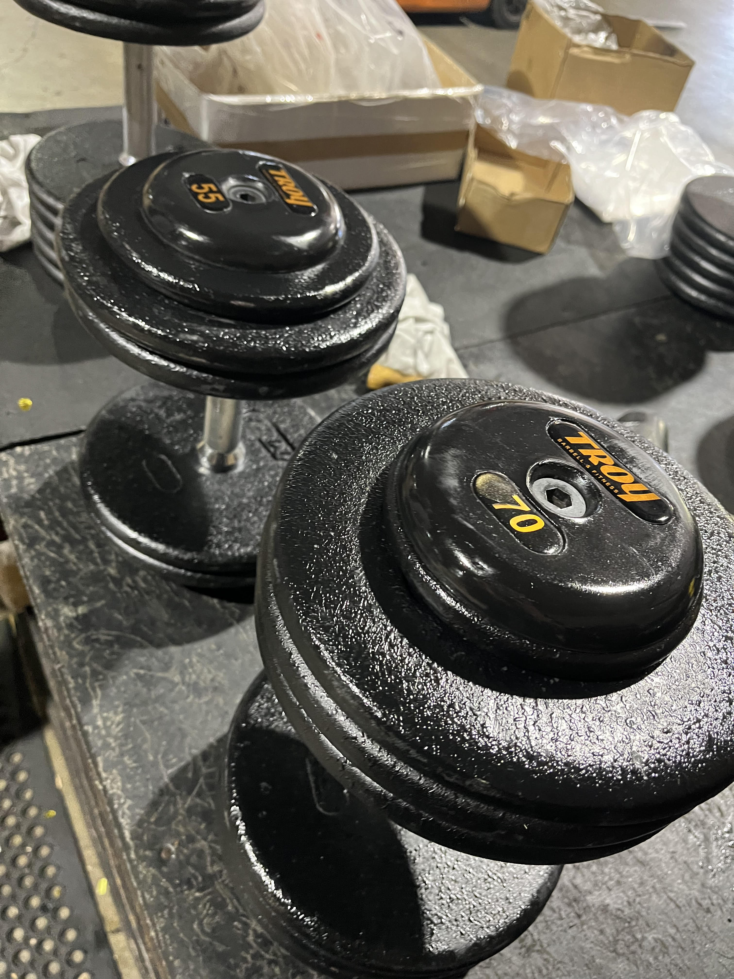 TROY PFD-R Pro-Style 5-150lb Dumbbell Set (Scratched)