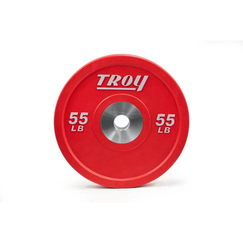 PO-SBP Troy Performance Color Rubber Bumper Plate 55 lb Red