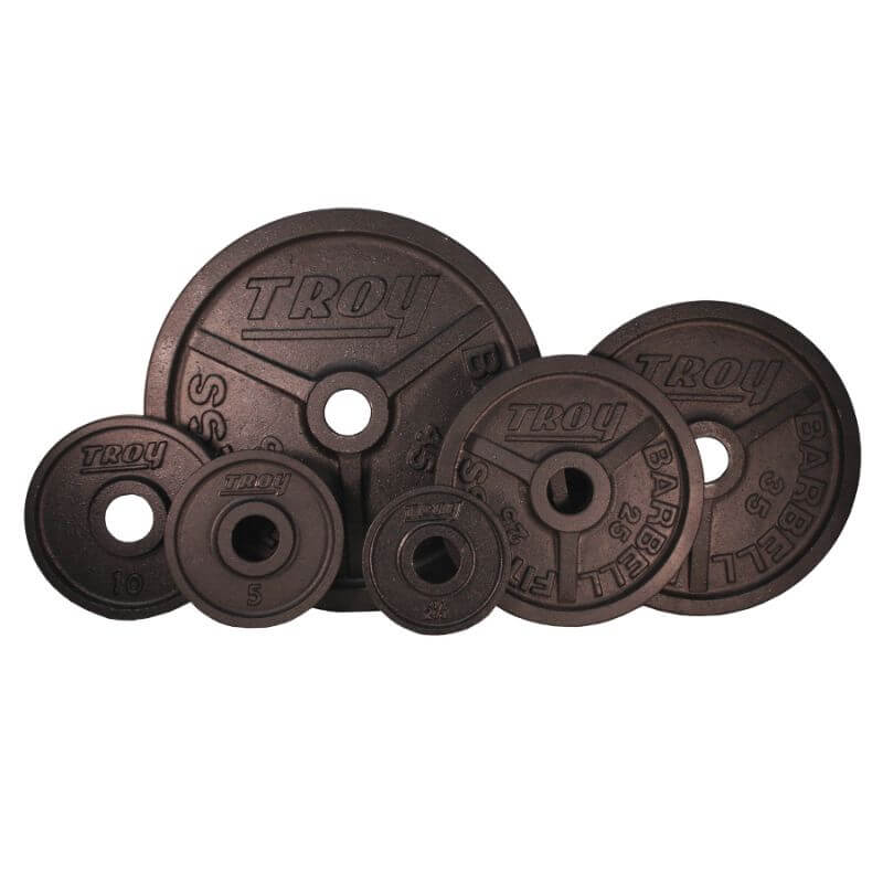 PO TROY Wide Flange Premium Grade Machined Olympic Plate Black Set