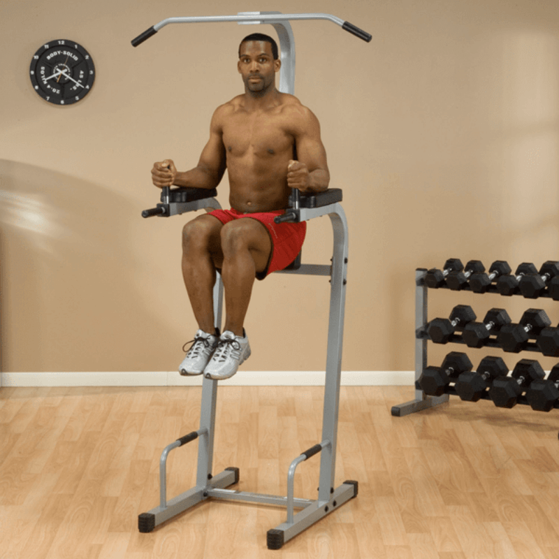 PVKC83X  Body Solid Powerline Vertical Knee Raise Sample Exercise