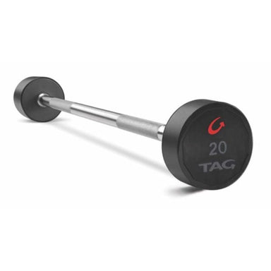 TAG Fitness Premium Ultrathane 20-110lb and Set, Fixed Barbell with Straight Handle