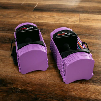 PowerBlock Sport 24 Adjustable Dumbbells Lavender 1 lb To 24 lb Dumbbells