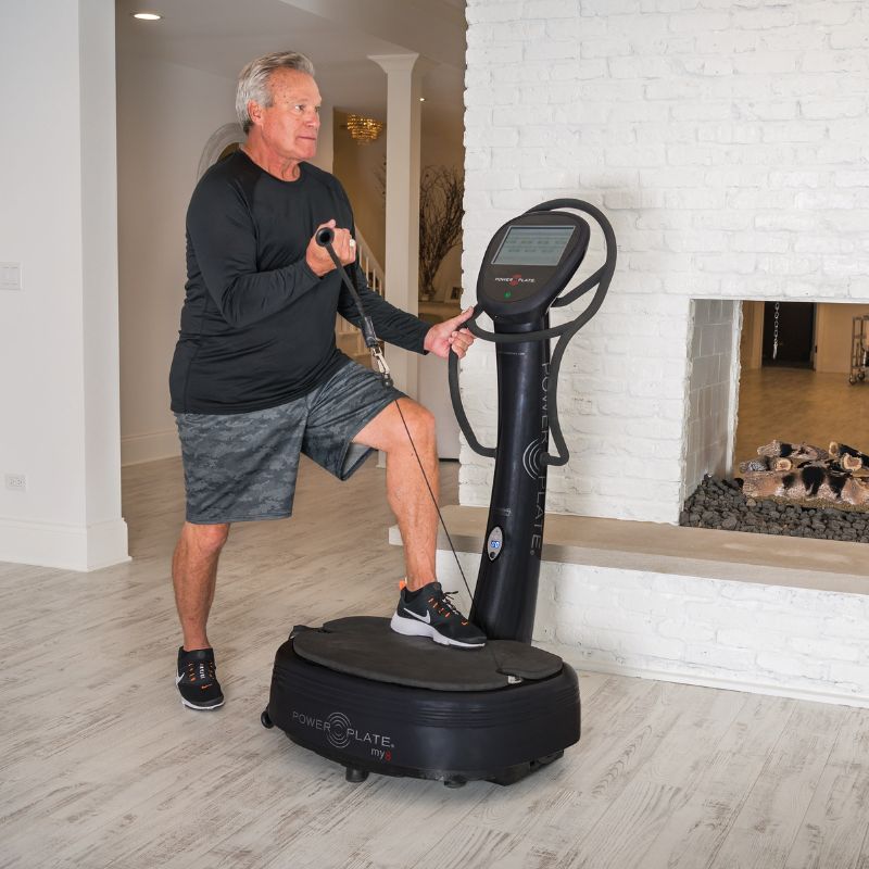 Power Plate® my8 - Matte Black - 71-M8A-3900 Grandpa Doing Cable Bicep Curls
