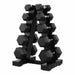 Power Systems A-Frame Dumbbell Rack - 5 pair | 40370 Sample with Dumbbells